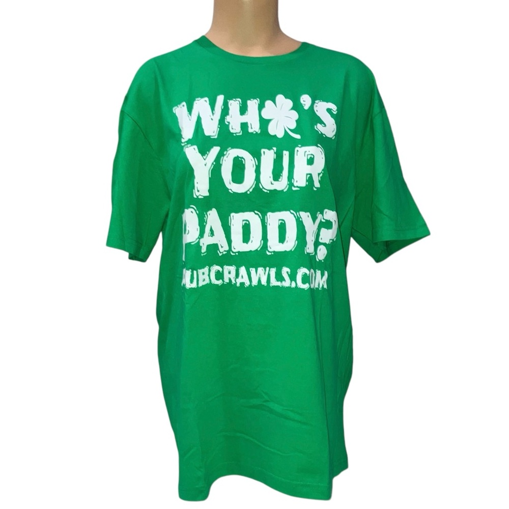 *5 for $25!* Gildan Shirt Who’s Your Paddy St. Patricks Day Green T-Shirt L